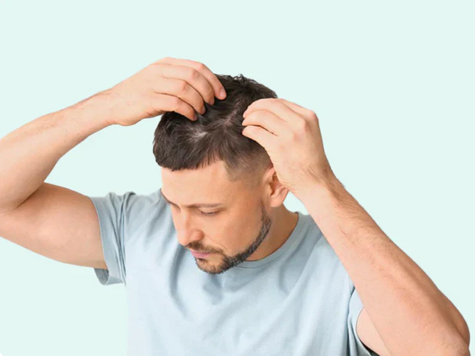 Balding spots on head