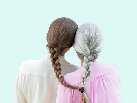 Peper en zout haarkleur