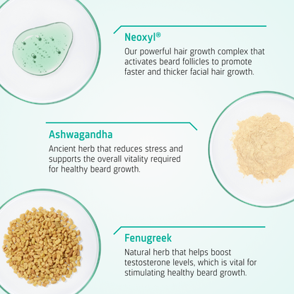 Beard Growth routine ingredients
