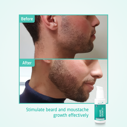 Beard Growth Stimulating Serum before after