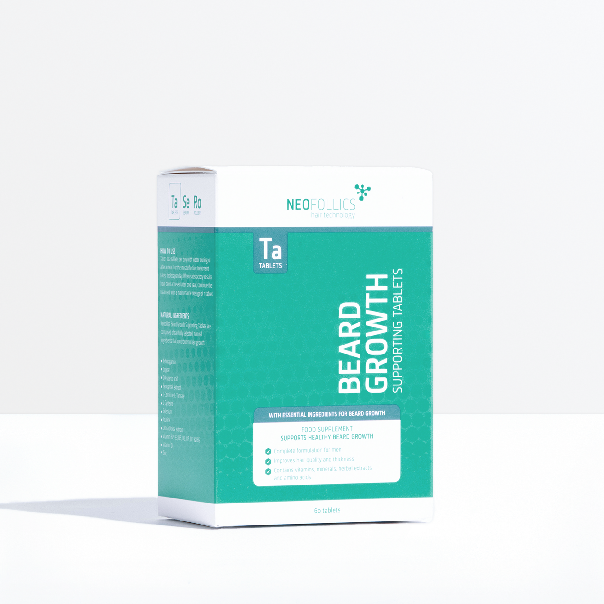 Beard Growth Supporting Tablets front product