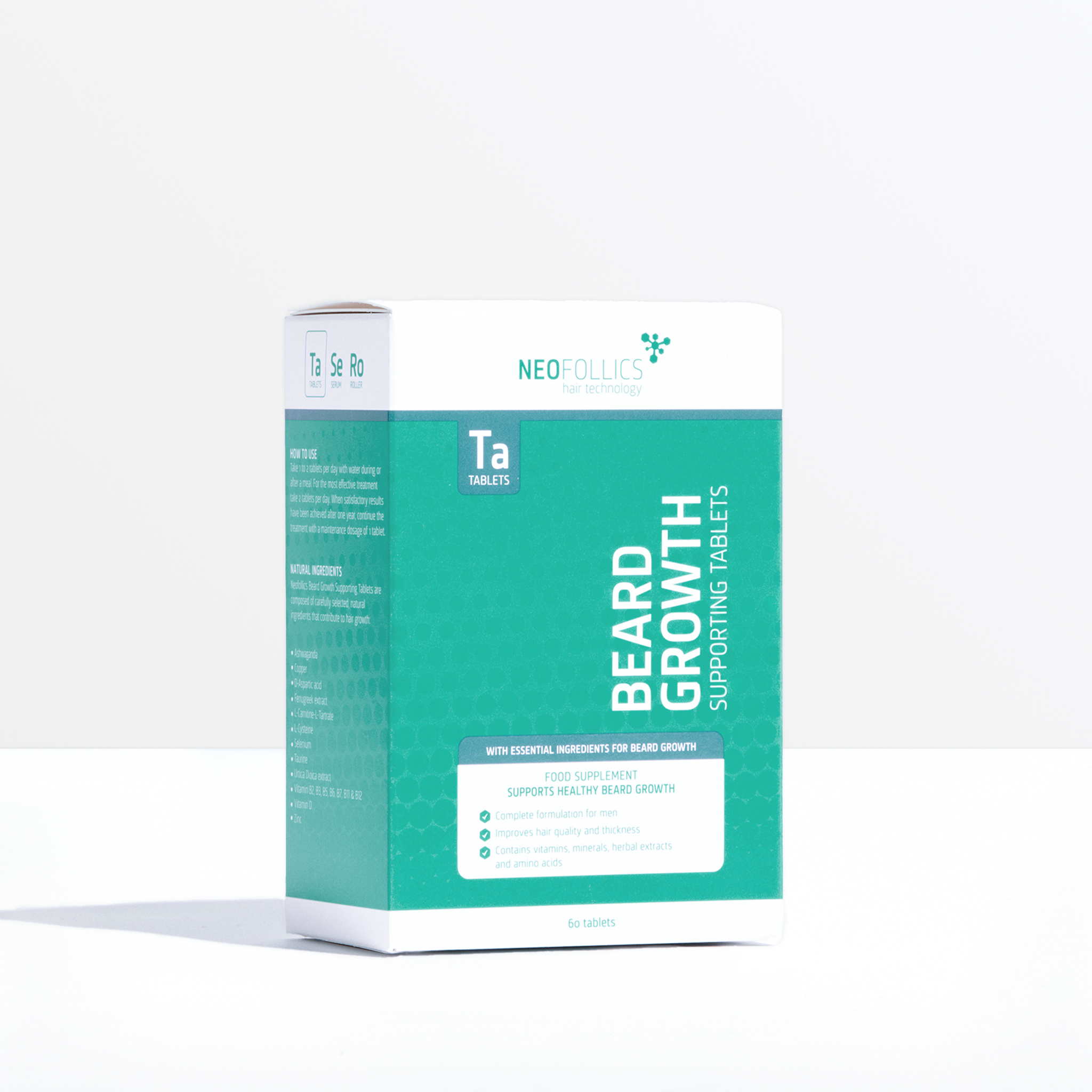 Beard Growth Supporting Tablets front product