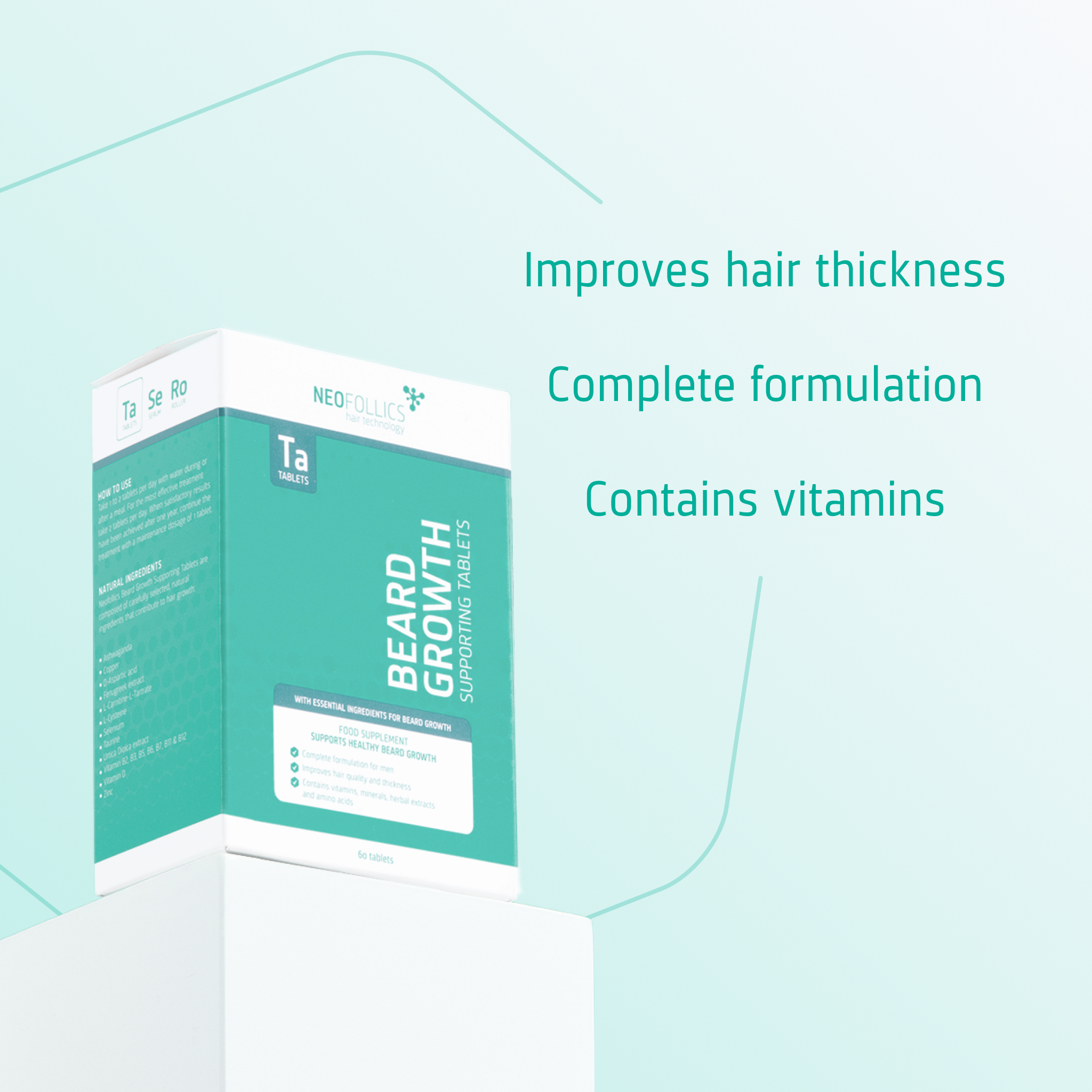 Beard Growth Supporting Tablets key features