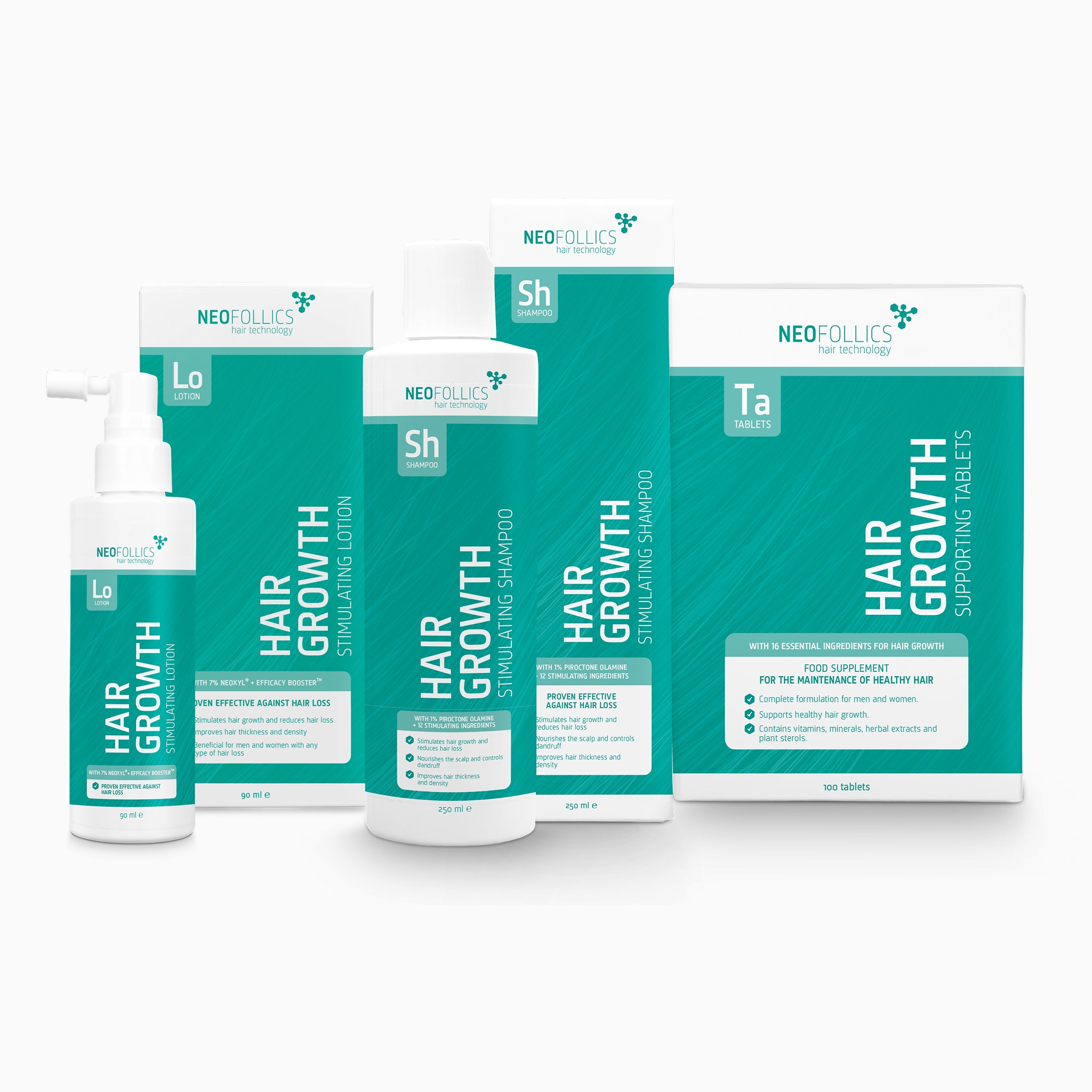 Hair Growth Moderate hair loss routine product packaging