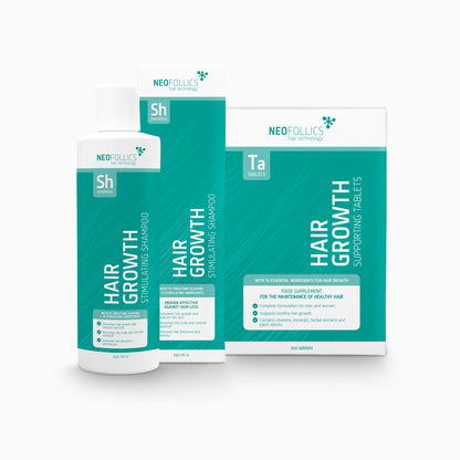 Hair Growth Thinning hair routine product packaging