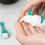 Man applying Neofollics beard serum