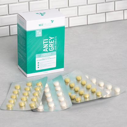 Neofollics anti grey hair tablets unpacked